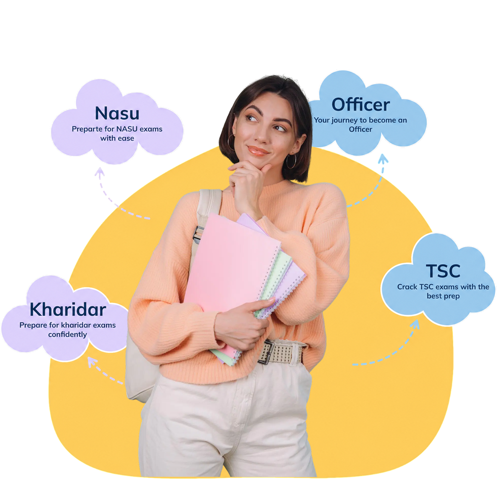 Loksewa Success girl holding a book image